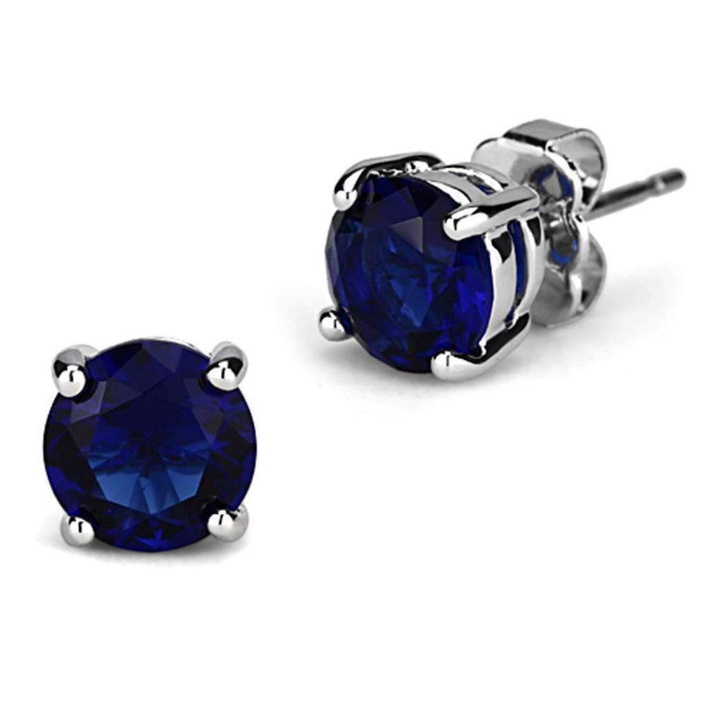 3W549 Rhodium-Messing - Ohrringe mit Synthetisch in Montana