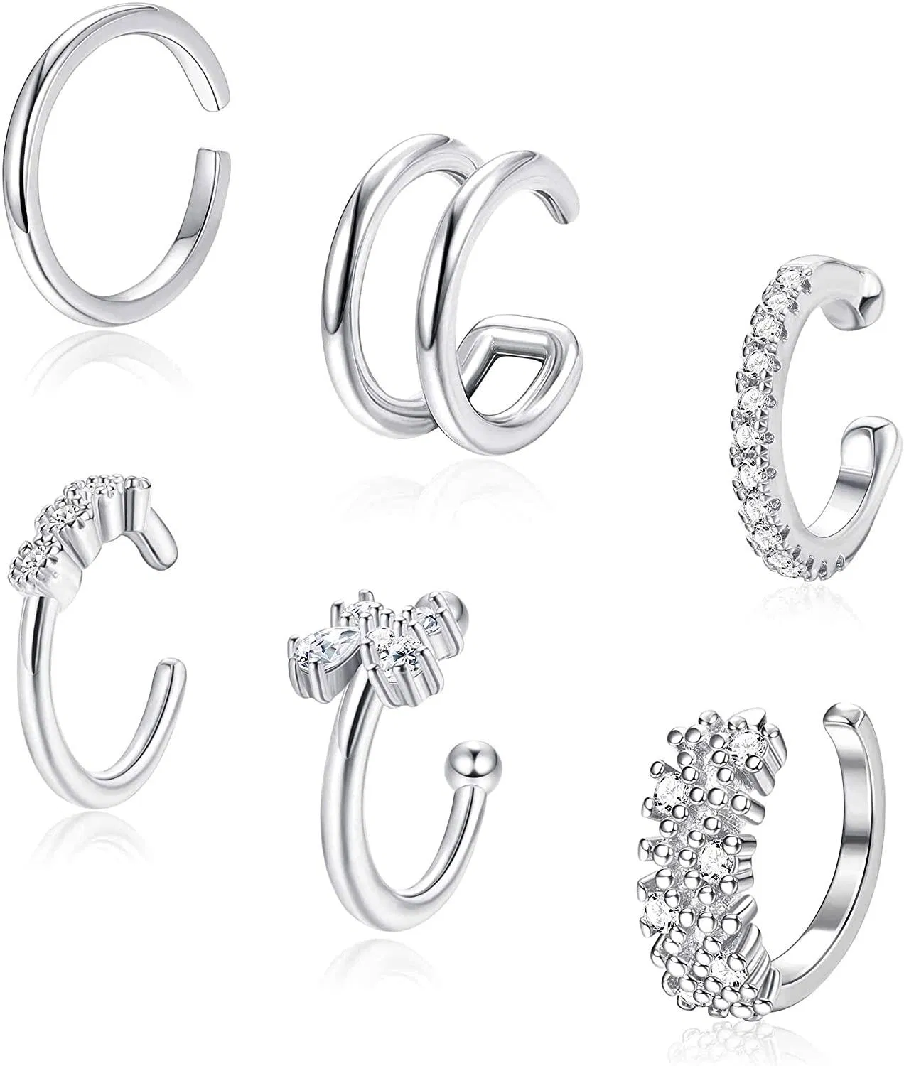 6 Stück Goldplated Ohr Manschetten Ohrring No Piercing Knorpel Ohrring Manschetten Für Frauen Mode Clip On Ohr Manschetten Set