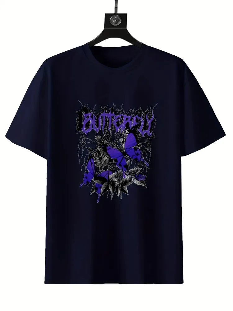 Round Neck Printed T-Shirt Casual Short Sleeved Top für Frühjahr und Sommer, personalisiert und bequem für Männer und Frauen