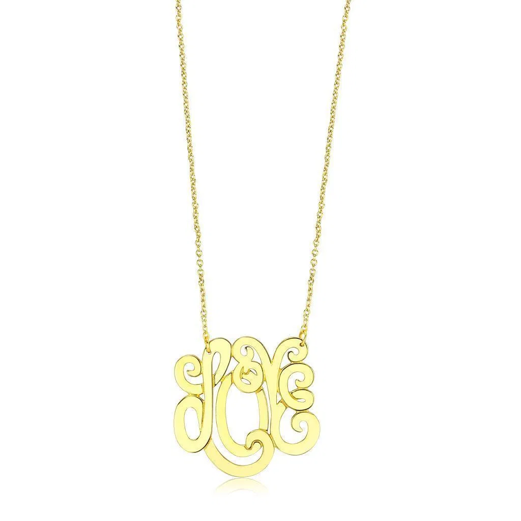 LO4690 - Rhodium-Messing - Halskette ohne Stein