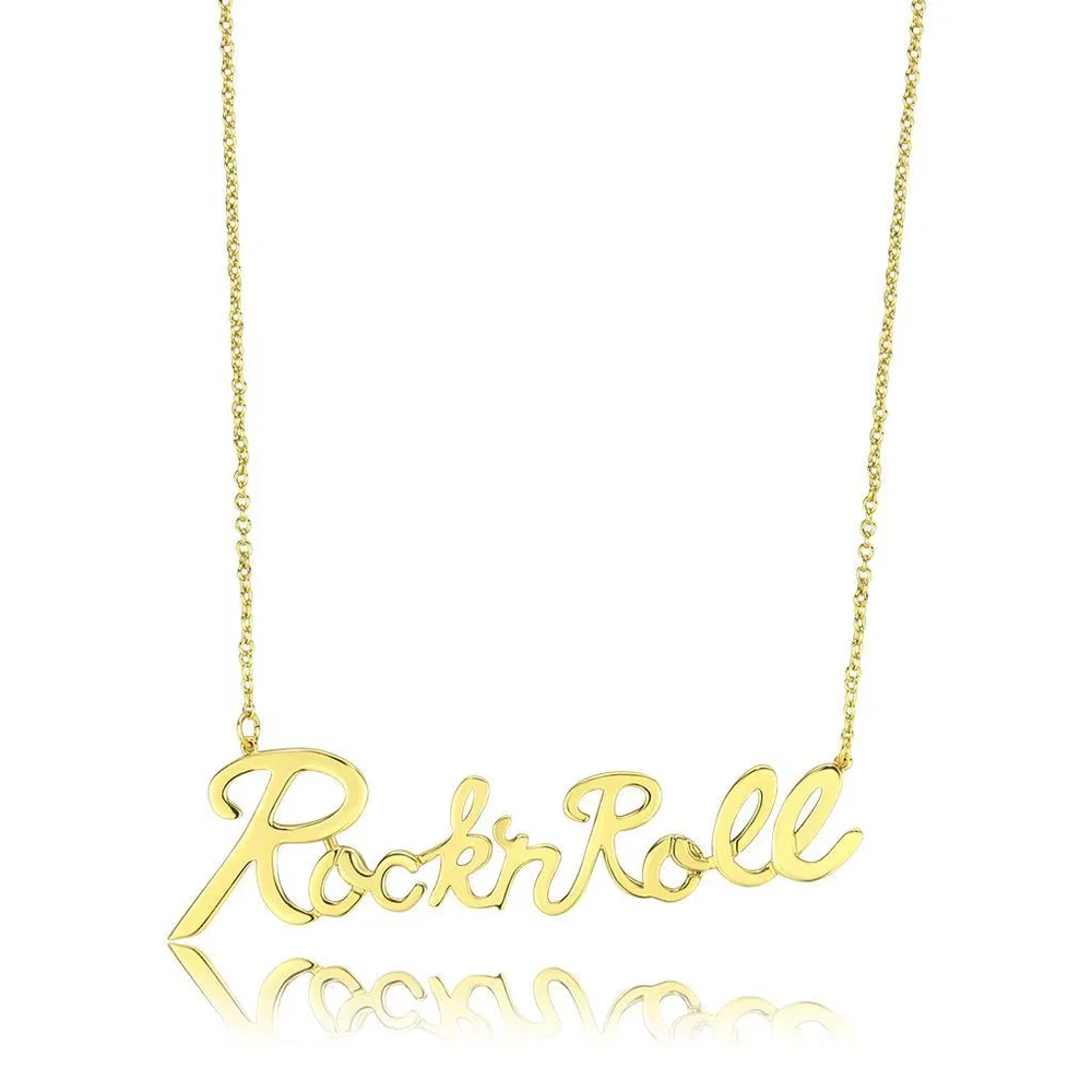 LO4689 - Flash Gold Brass Halskette ohne Stein