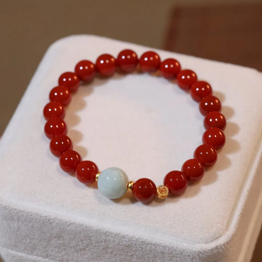 Single-Loop - Agate-Saite mit Lutong-Zubehör