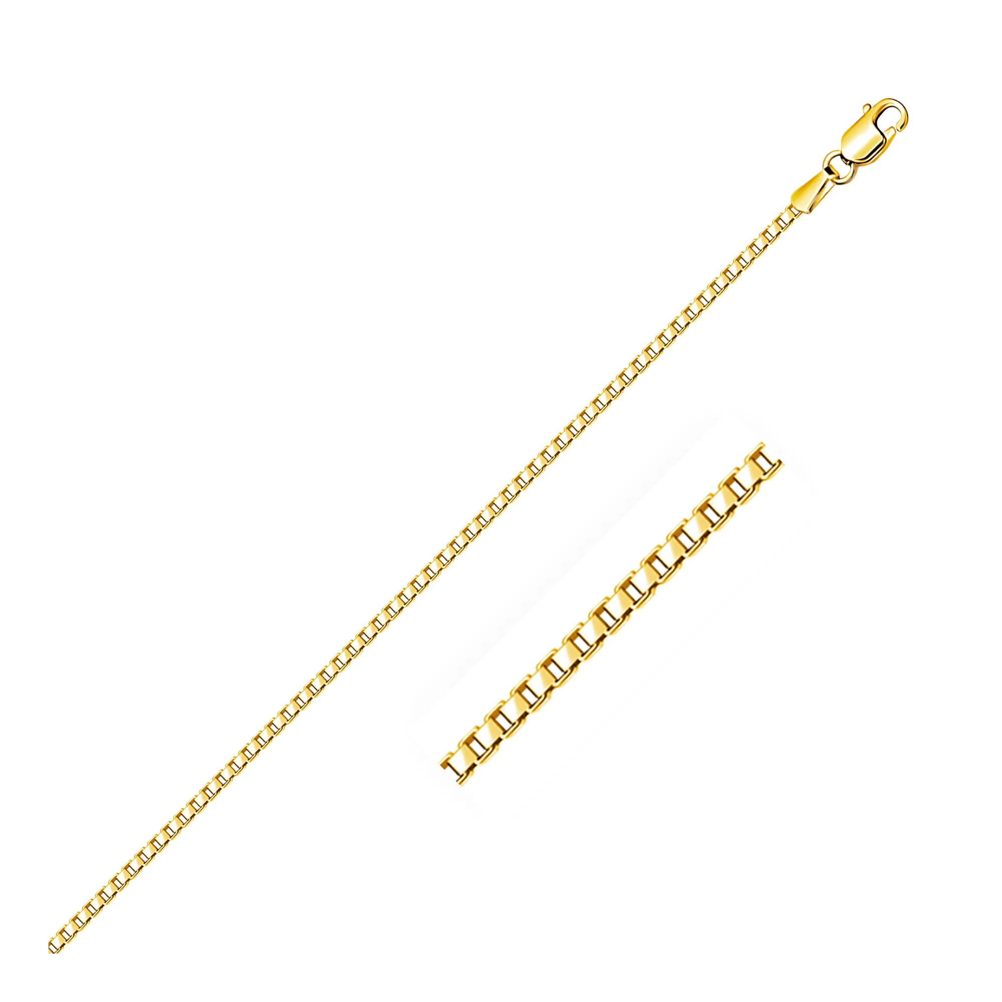 14 Karat Gelbgold Semi Solid Box Kette 1,6 mm