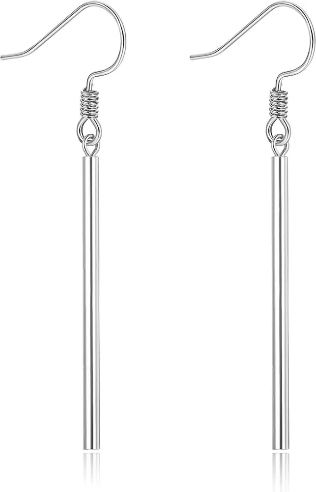 Bar Ohrringe für Frauen 925 Sterling Silber Vertikale Bar Dangle Ohrringe Drop Ohrringe Geschenke