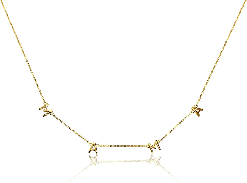 Benevolence LA Mama Halskette Dainty Halskette; 14 Karat Gold getauchte Halskette für Frauen; Geschenke für Mama| 14 Gold Halskette; Mutter Halskette; Halskette für Mama; Entworfen in Kalifornien