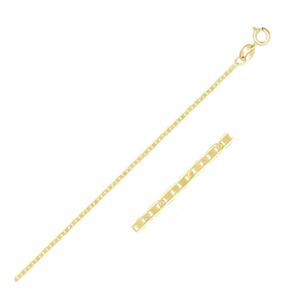 10 Karat Gelbgold Mariner Link Kette 1,2 mm