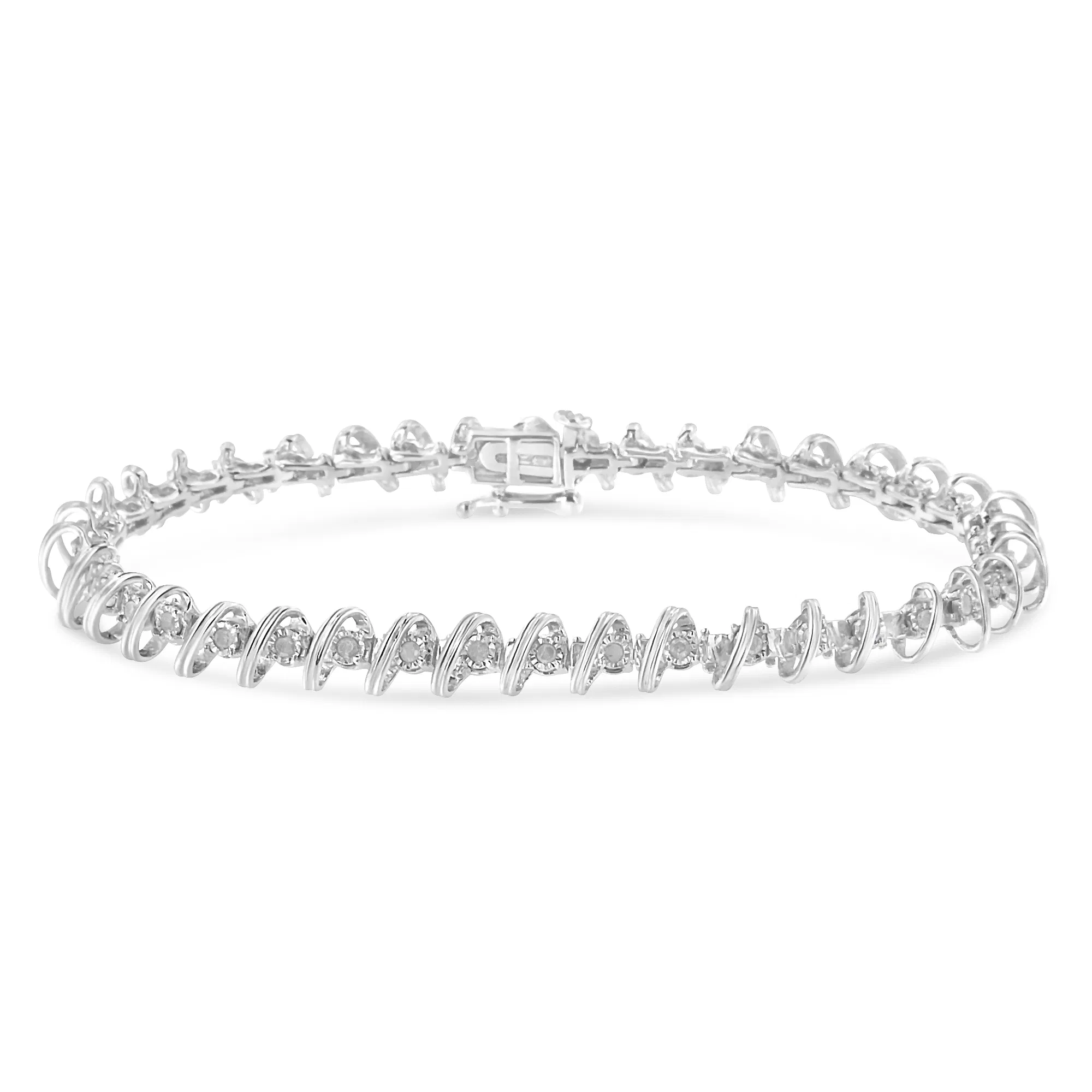.925 Sterling Silber 1/2 Cttw Diamant Miracle-Set 7