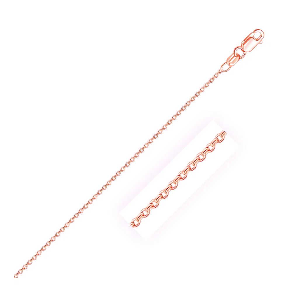 14 Karat Rose Gold Round Cable Link Chain (1,50 mm)