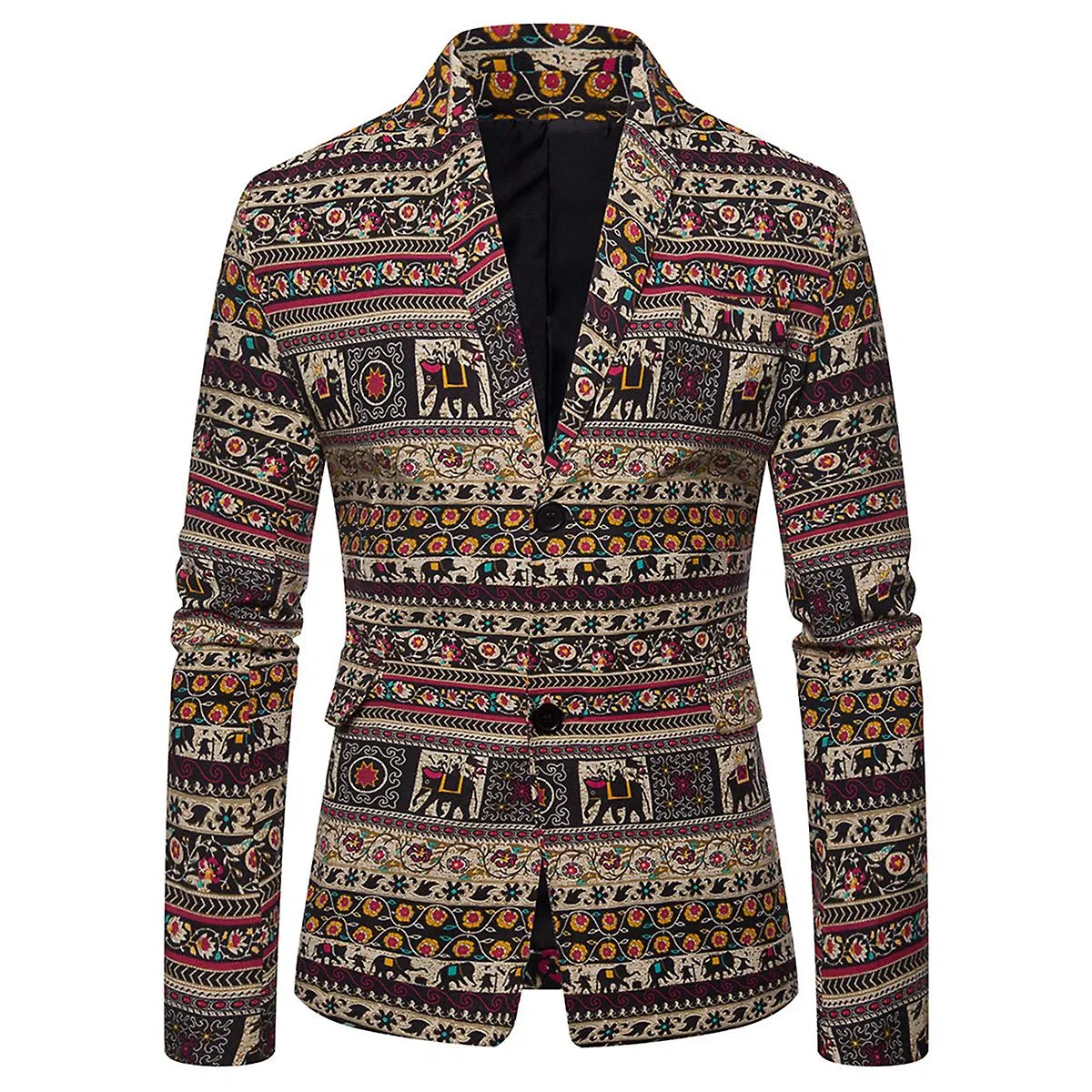Männer Folk-Custom Cotton Blend Slim Fit Suit Jacket