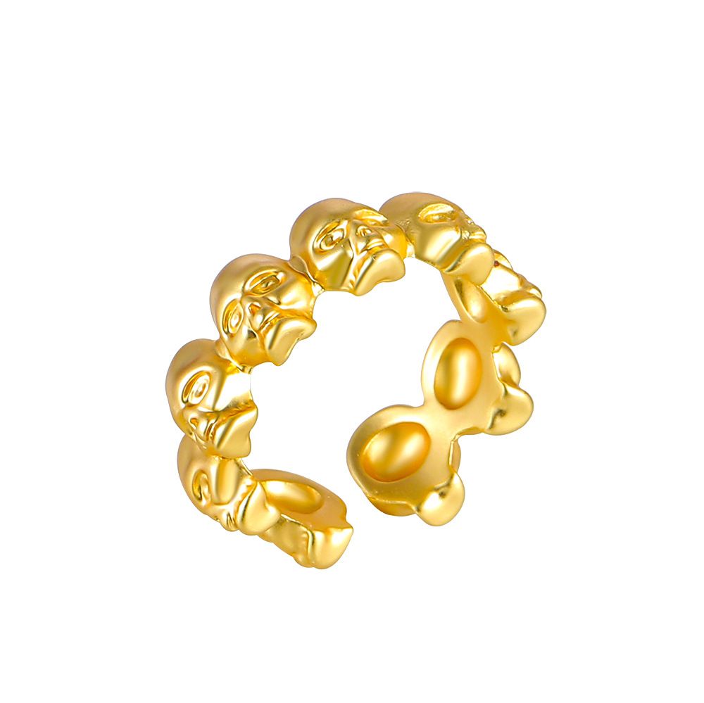 Neue Retro-Mask - Schädelring mit Diamanten für Männer und Frauen