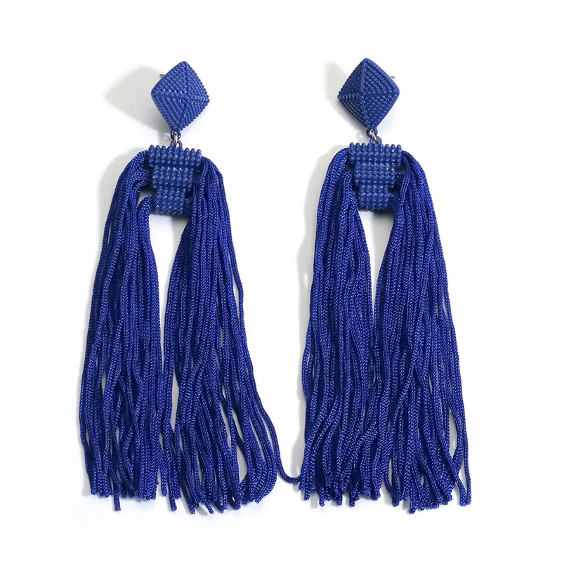 Bohemian Tassel Ohrringe Damen lange Vintage Temperament Accessoires