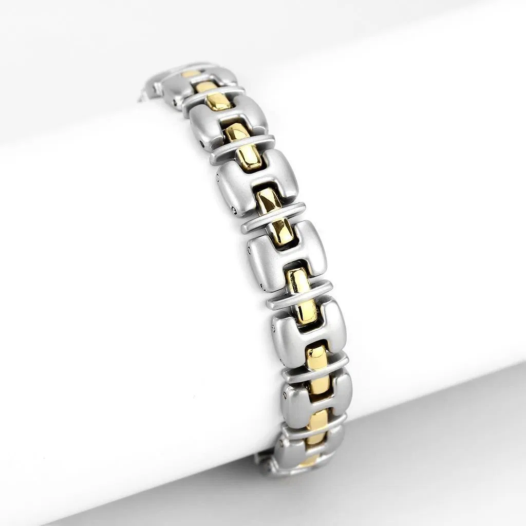 LO4739 - Gold + Rhodium Weißmetall-Armband ohne Stein