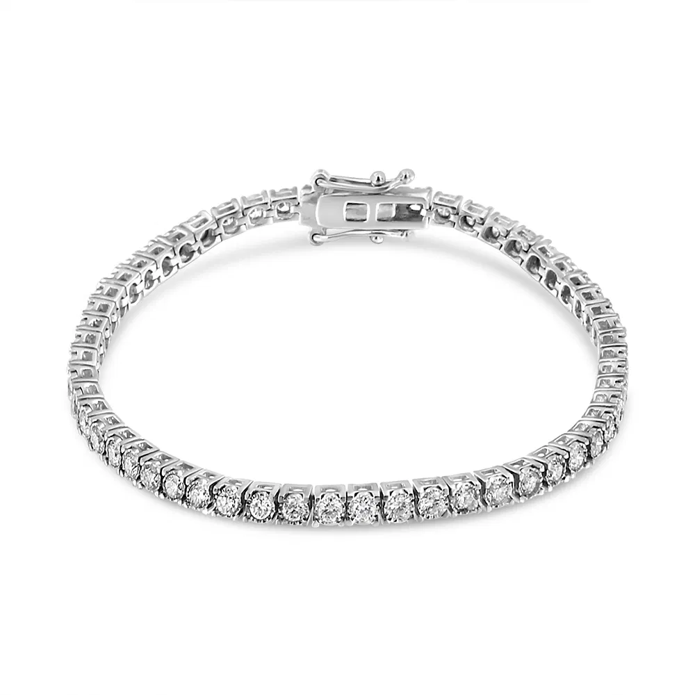 14K Weißgold 3,0 Cttw Wunder-Set Round-Cut Lab Grown Diamond Illusion 7