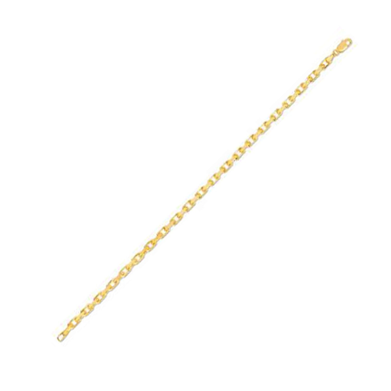 14 Karat Gelbgold Französisch Kabelverbindung Kette (3,60 mm)