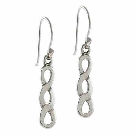 Sterling Silber Celtic Knot Oval Drop Ohrringe