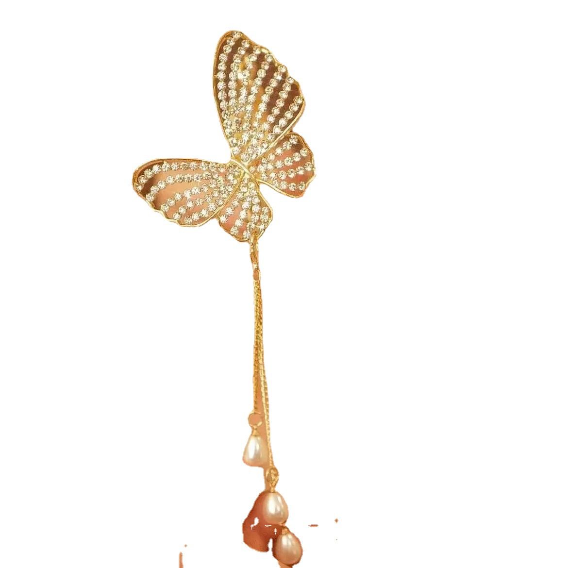 Super Fairy Butterfly Diamond Tassel Pferdeschwanz Haar Clip
