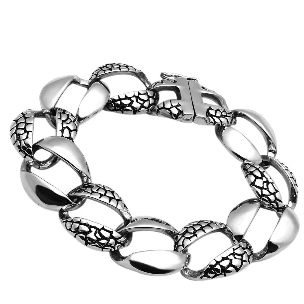 TK565 - Hoch poliertes (ohne Beschichtung) Edelstahl-Armband ohne Stein