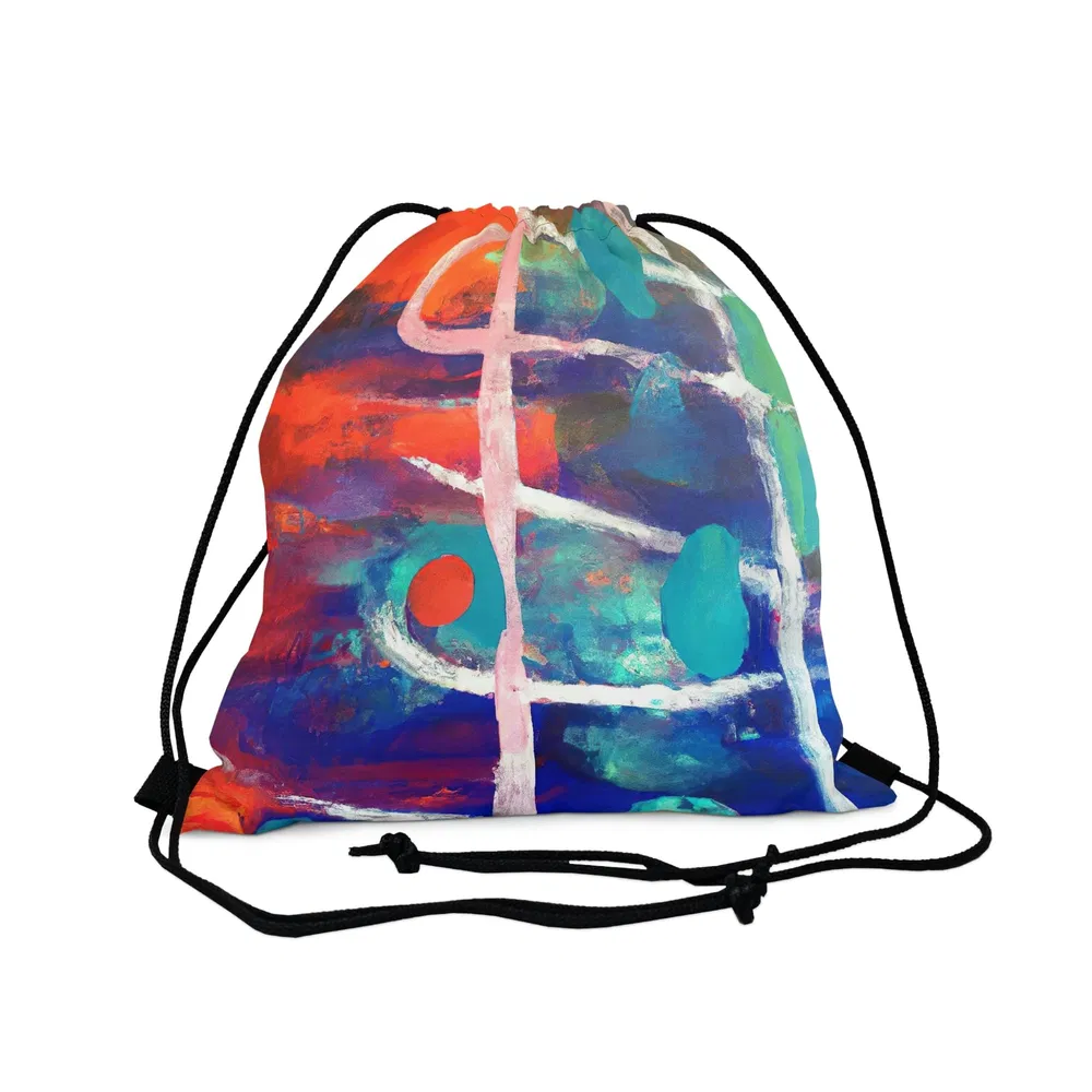 Schnurtasche, Multicolor Abstract Expression Pattern 030423b