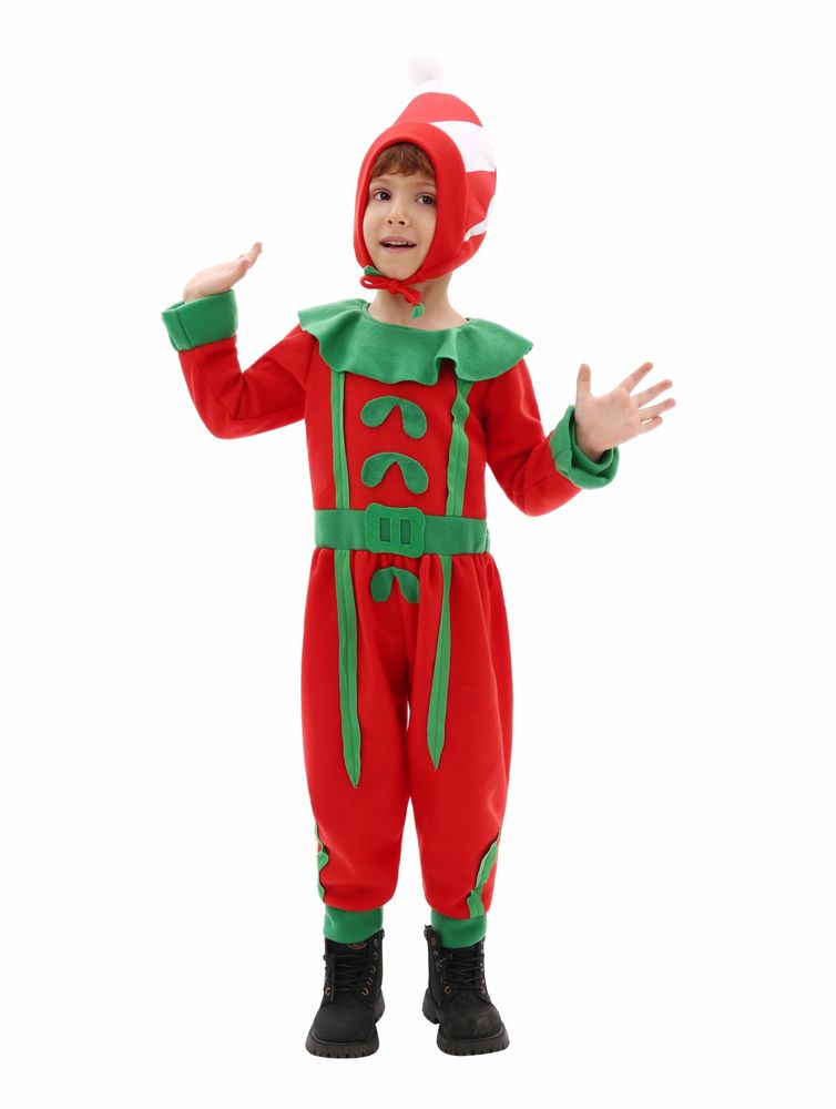 Kind Xmas Elf Santa Helper Cosplay Kostüm Feiertag Party