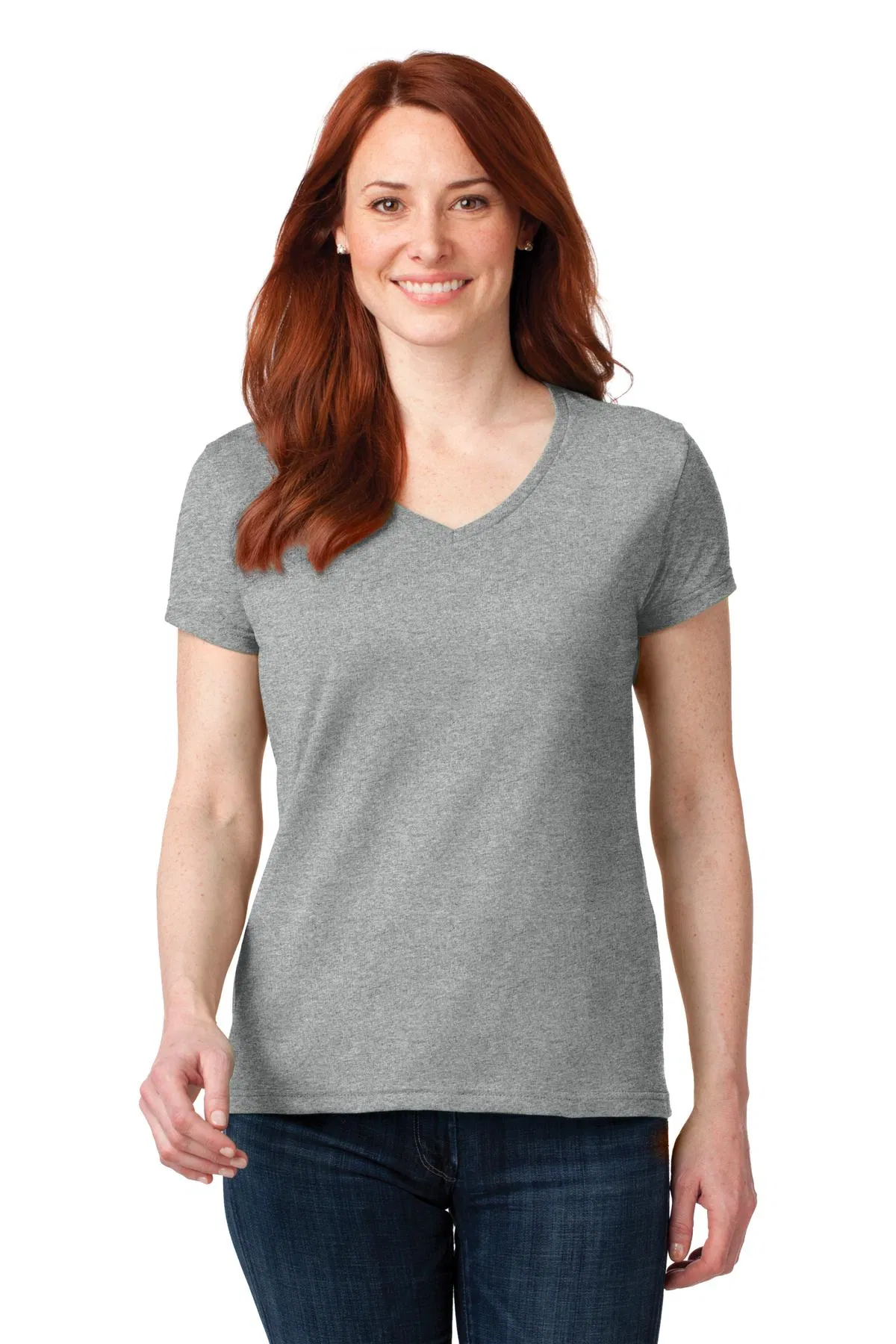 Anvil Ladies 100% Combed Ring Spun Cotton V-Neck T-Shirt 88VL
