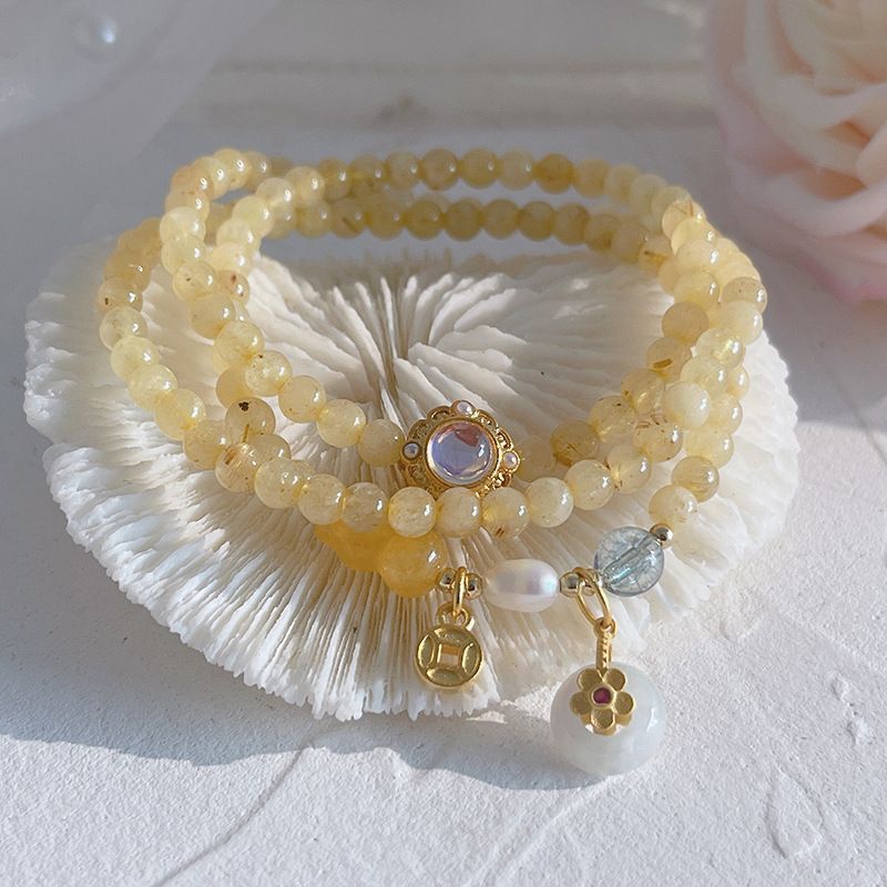 Gold Haar Kristall Reichtum Transfer Armband