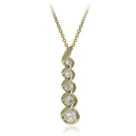 18 Karat Gold über Sterling Silber CZ Reise Anhänger