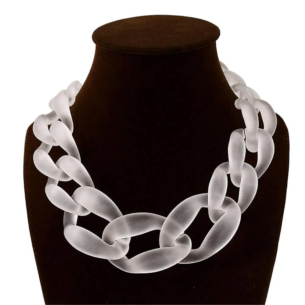 Acryl Kragen Chunky Choker Statement Bib Chain Kette Anhänger
