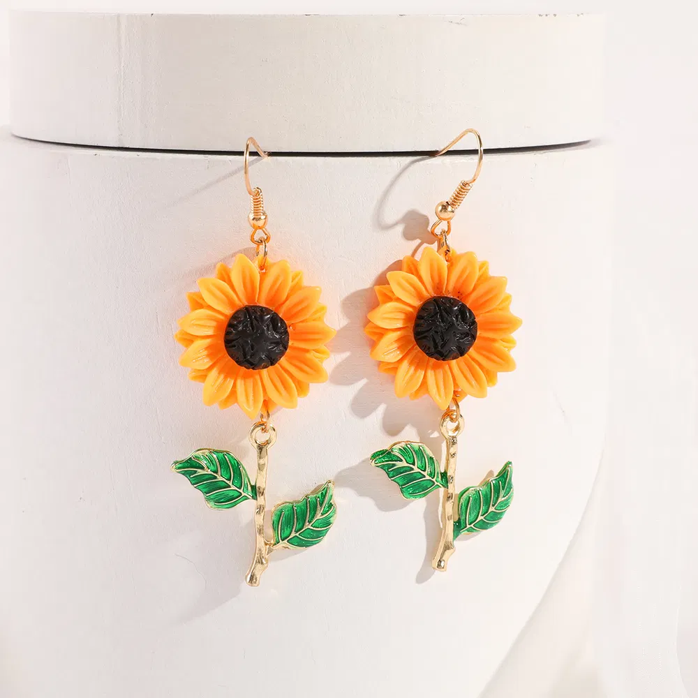 Makersland Kinder Geschenke Sonnenblumen Drop Ohrringe für den Alltag tragen und Party