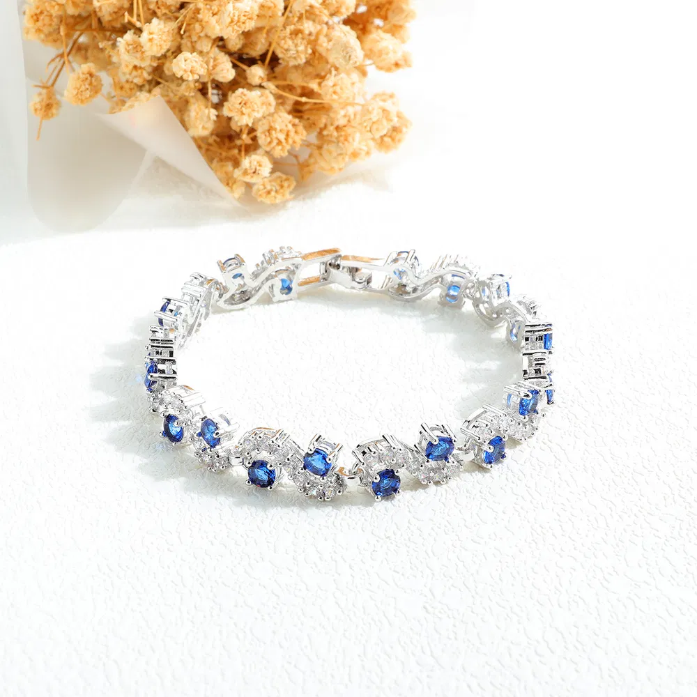 Zart funkelnder Diamant Schmuck Zirkon Rhodium Plated Armband