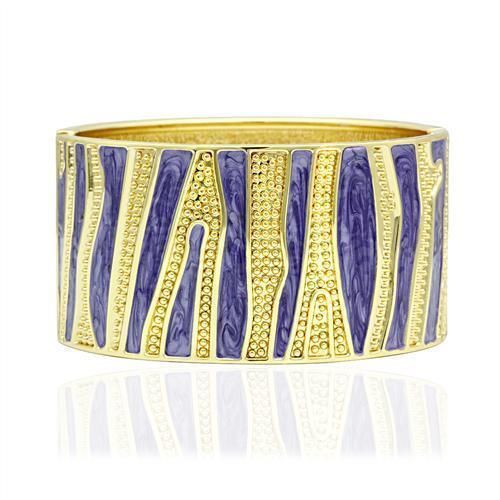 LO2118 - Flash Gold White Metal Armband mit Epoxy in No Stone