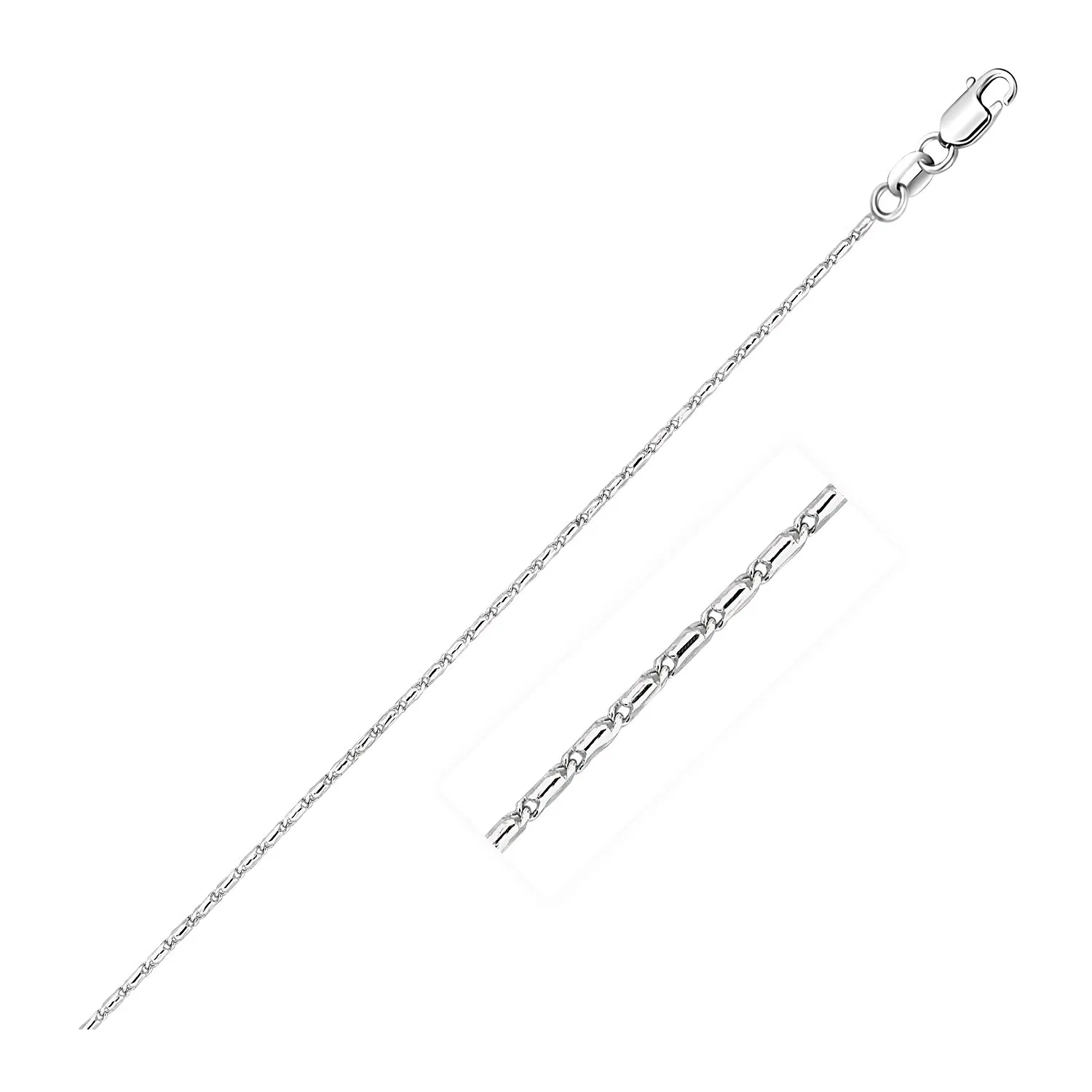 14 Karat Weißgold Lumina Anhängerkette 0,9 mm