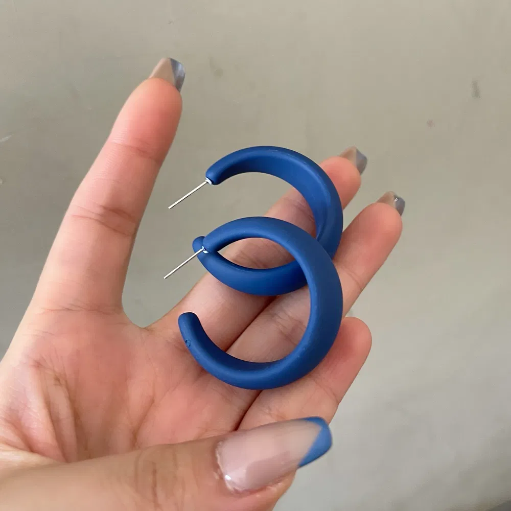 Frische Mint Blau Vielseitig C-förmige Ohrringe