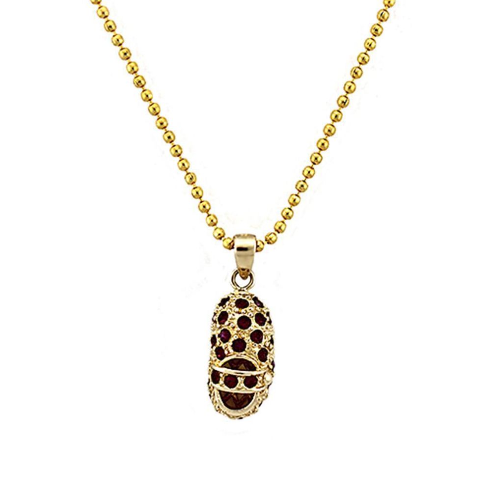 LOA1355 - Gold 925 Sterling Silber Kette Anhänger mit AAA Grad CZ in Siam
