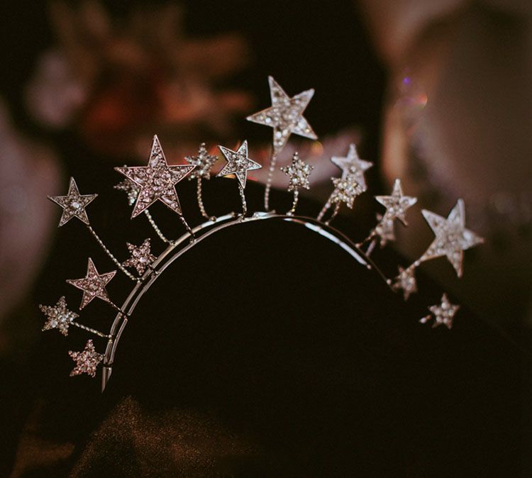 Star Studded Hair Band Super Shiny Hochzeitskleid