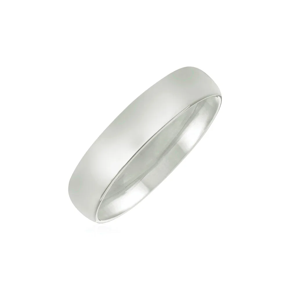 14 Karat Weißgold 5mm Comfort Fit Hochzeitsband