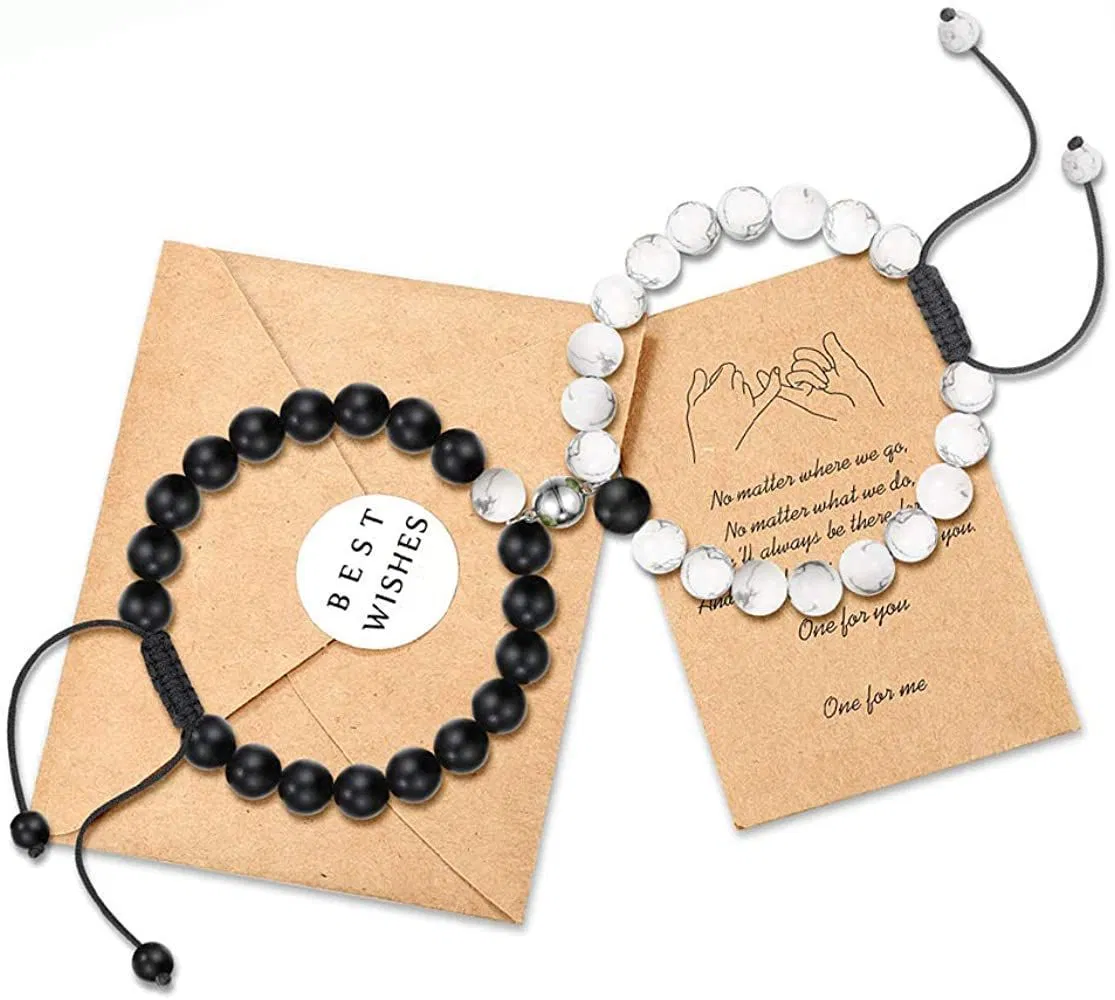 Männer und Frauen Mode farbenfrohe Stein Gewebe Armband