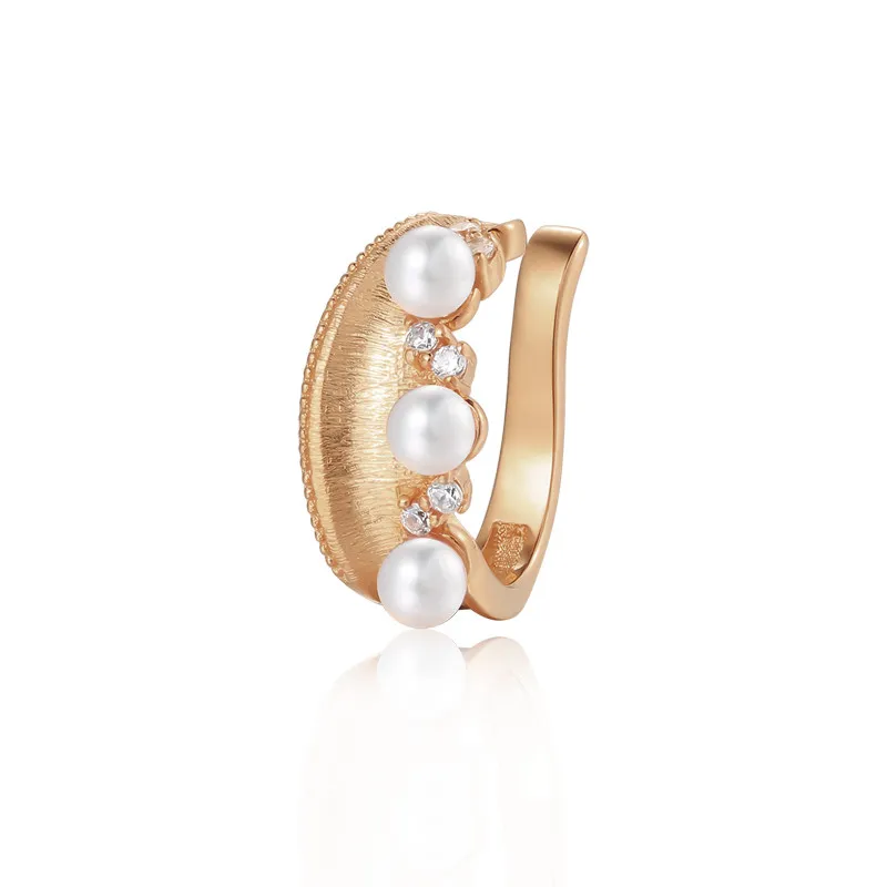 Damen Nische Premium Pearl Ohr Clips ohne durchbohrt