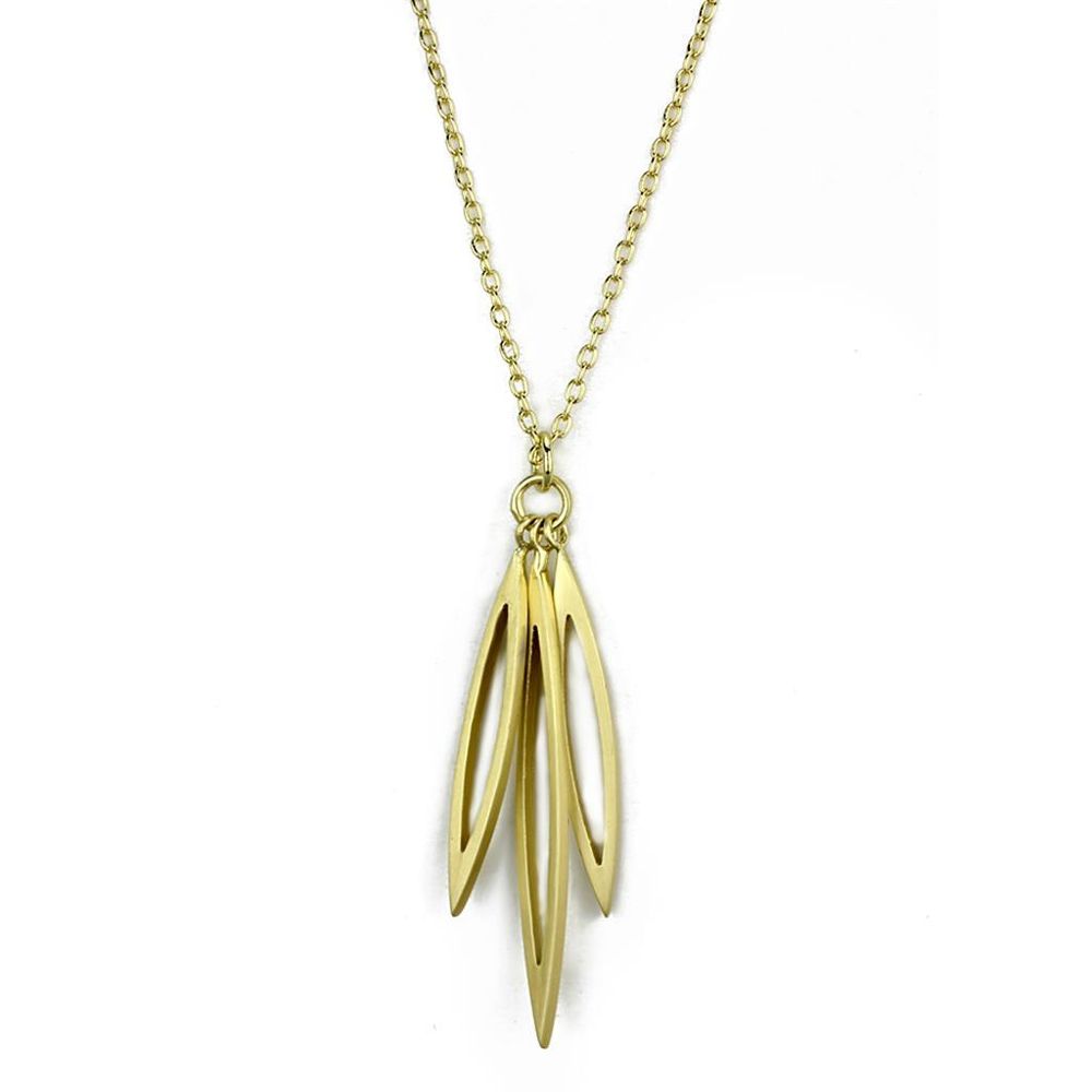 LO3712 - Gold & Brush Brass Chain Anhänger ohne Stein