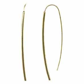 18 Karat Gold über Sterling Silber 45mm Tube Drop Ohrringe