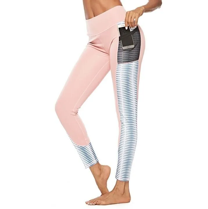 Frauen Workout Leggings Yoga Lauf Hose Taschen