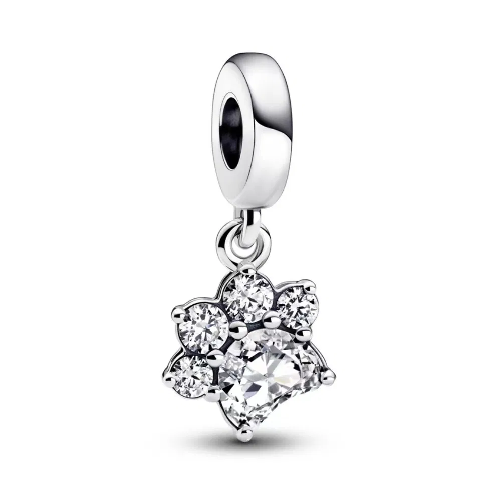 Weiß Kupfer Silber Plated Shining Cute Pet Paw Print