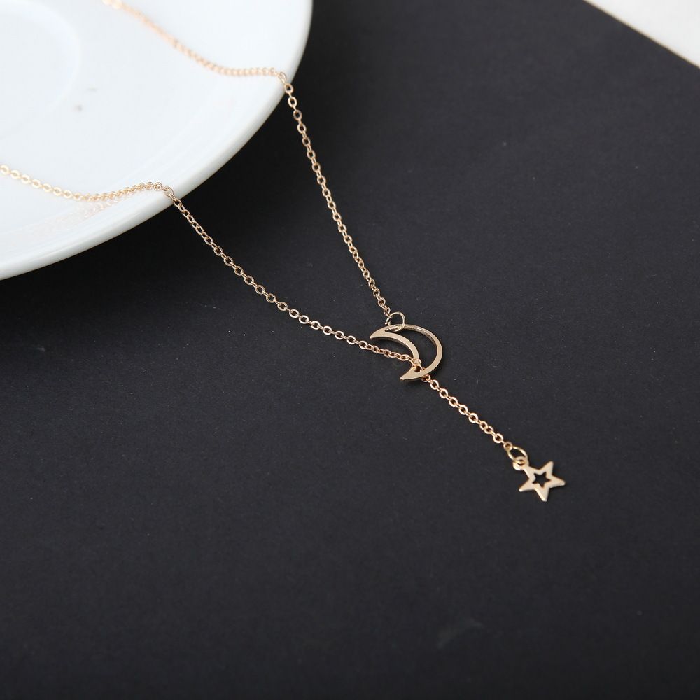 Moon Star Unregelmäßige Halskette Kette Kurze Halskette Frauen exquisite Schmuck Trendy Accessoires