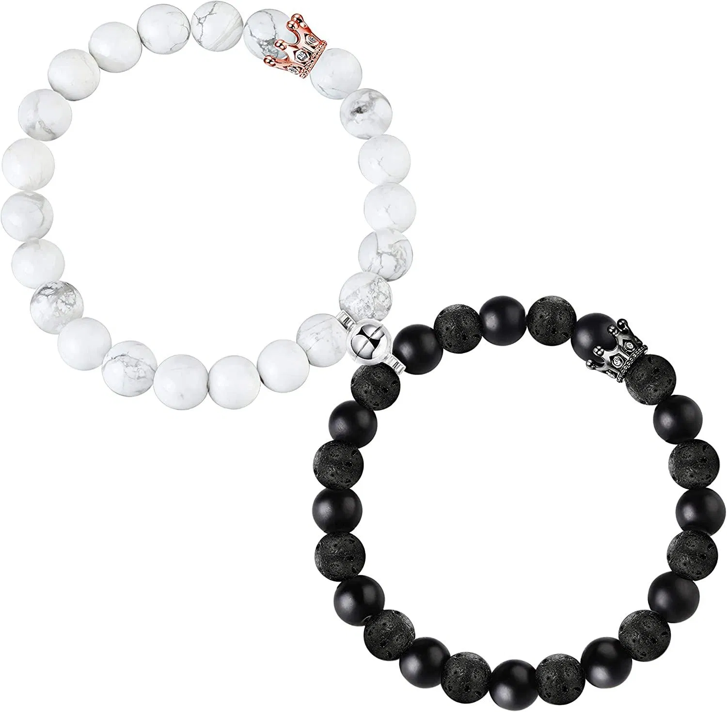 2 Stück passende magnetische Paar Armbänder Herzbeziehung passende Seil Armband gegenseitige Anziehung Freundschaft Kette Armband Geschenk für Freund Freund Freund Frau Männer