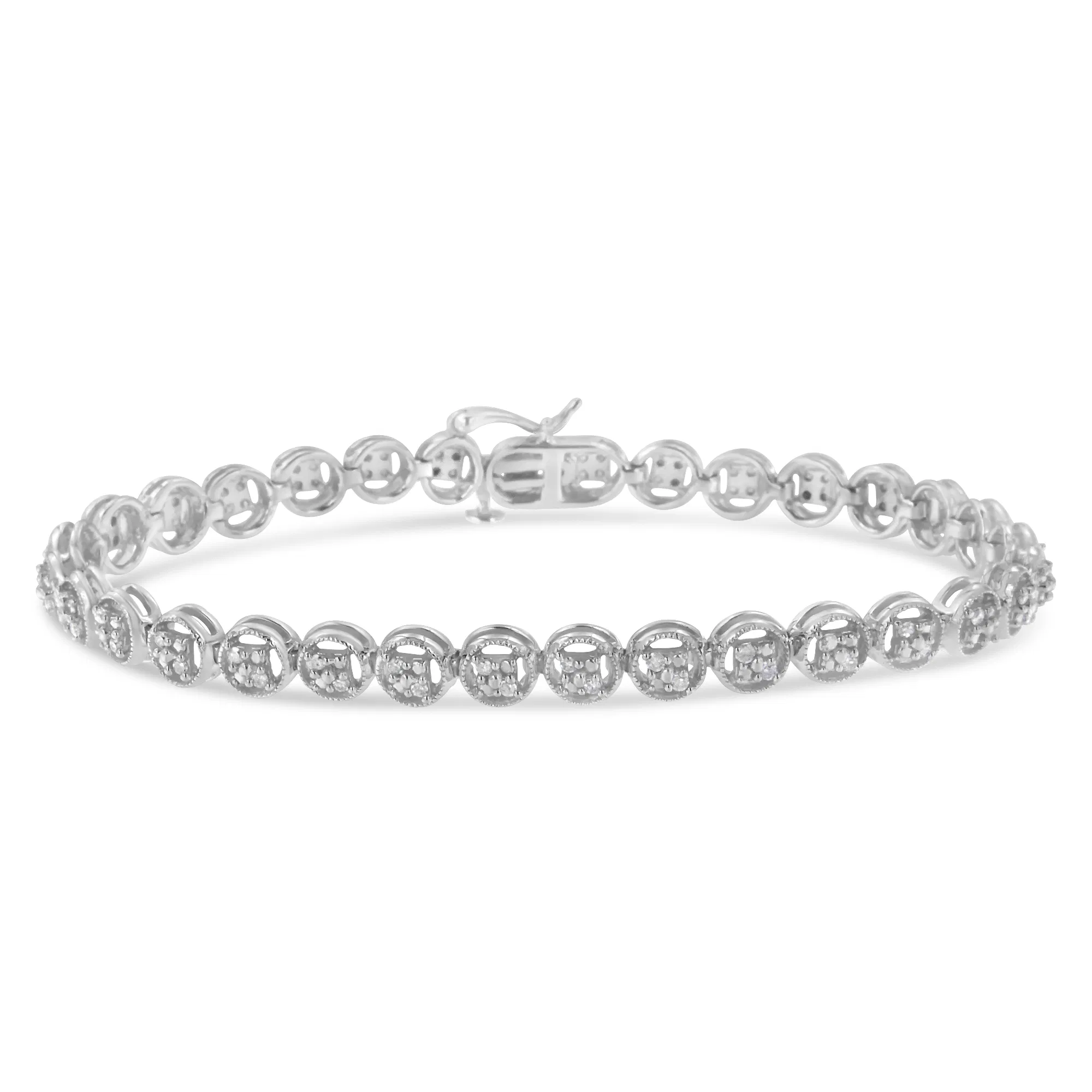 925 Sterling Silber 1 / 4 Cttw Diamant 7