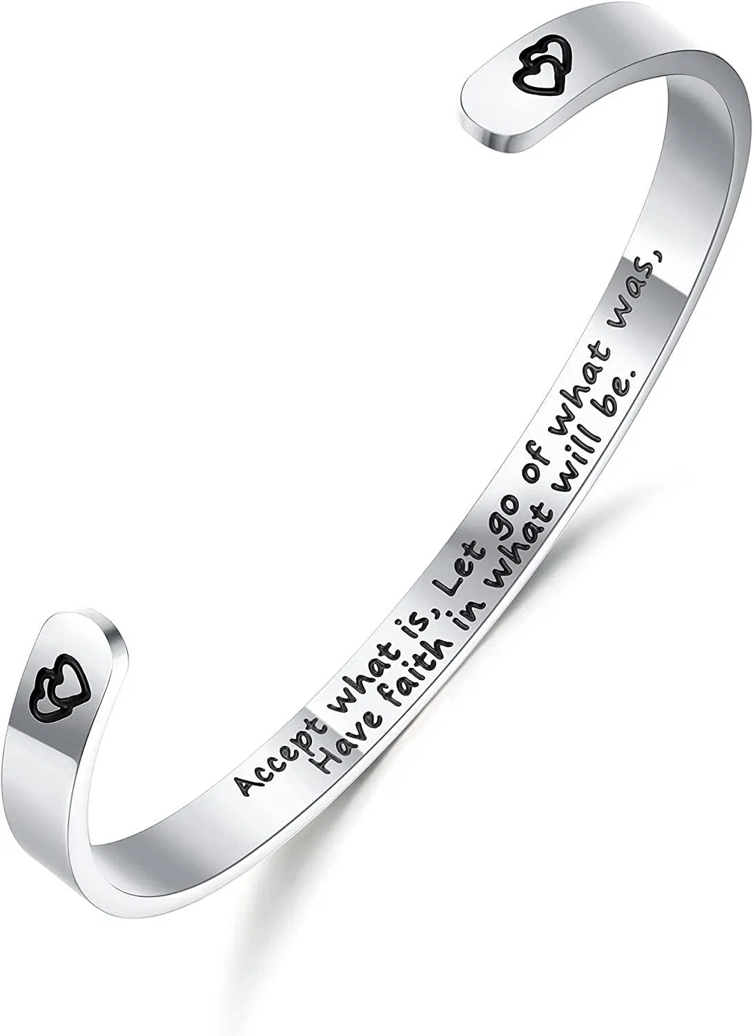 Inspirierende Armbänder für Frauen Motivation Mantra Zitat Manschettenarmbänder für besten Freund Mitarbeiter für Teenager Mädchen Personalisierte Ermutigung Geburtstagsgeschenk mit Box