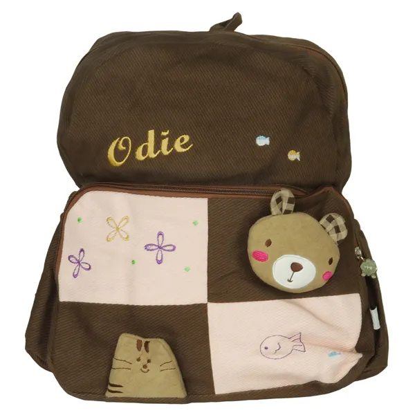 Bear House Stoff Art School Rucksack Outdoor Daypack