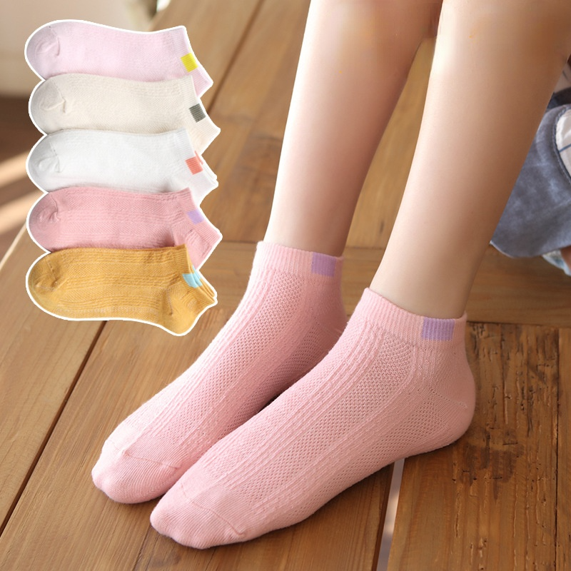 5Paare Frauen Socken Kurzboot Unsichtbare Chaussette Femme Skarpety Baumwolle Knöchel Meias Socken Weibliche atmungsaktive Socken Frau