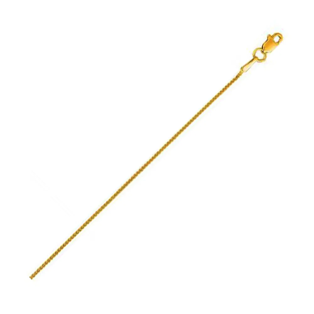 14 Karat Gelbgold Round Wheat Chain (0,60 mm)