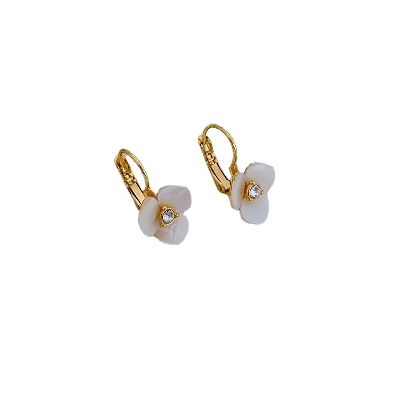 Elegante natürliche Shell-Einlaid - Zircon-Ohrringe für Frauen