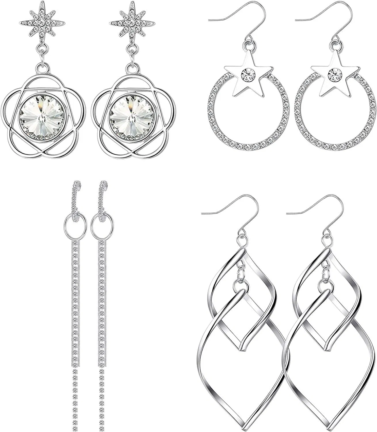 Dangle Ohrringe für Frauen Leichtgewicht Statement Drop Ohrringe Set
